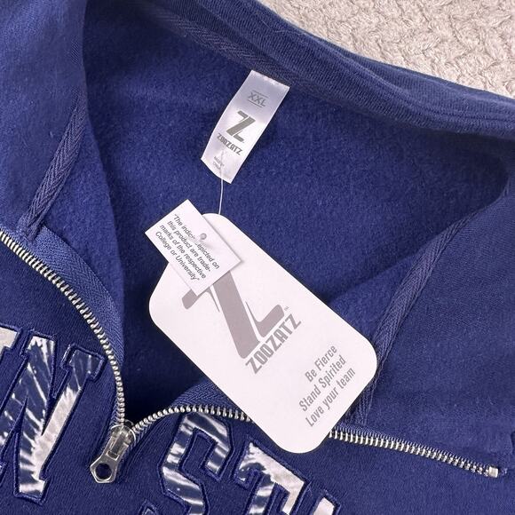 Penn State Women’s 2X Cropped 1/4 Zip Navy Pullover Hoodie NWT - Picture 14 of 16